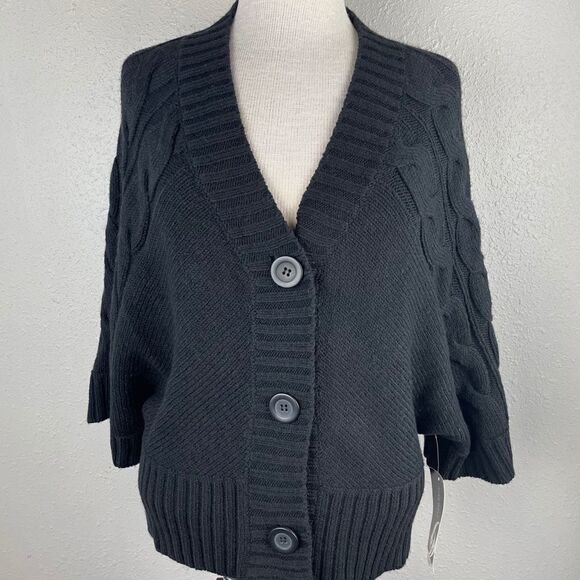NWT Nine West Black Cardigan Sweater Size M - Picture 1 of 7